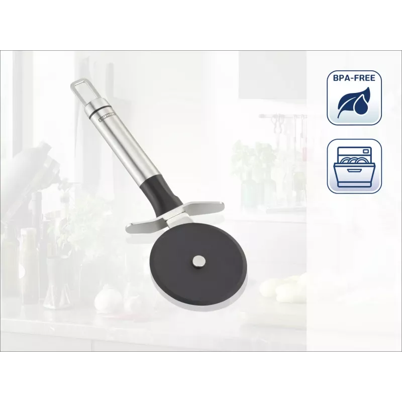 LEIFHEIT ProLine Pizza Cutter, Stainless Steel, 6.5 cm Blade, Dishwasher Safe