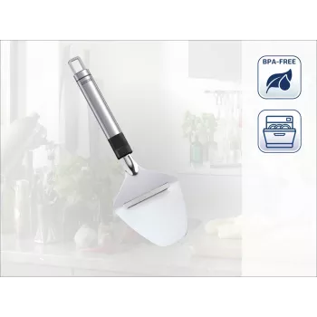 LEIFHEIT ProLine Stainless Steel Cheese Knife with Serrated Blade and Forked Tip, 235 mm, Dishwasher Safe