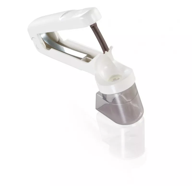 LEIFHEIT Comfortline Cherry Pit Remover Manual Cherry Pitter with Stainless Steel Mechanism, Splash Guard, Non-Slip Base, White/Red