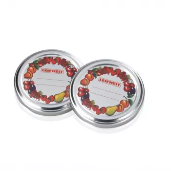 LEIFHEIT Jar Caps 10 pcs Ø8.2 cm for Rounded Rim Jars Ø7.5 cm