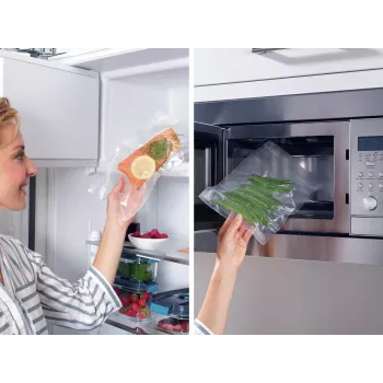 LEIFHEIT Vacuum Sealer Bags 50-Pack 20x30 cm, BPA-Free, Sous-Vide & Freezer Safe, Universal Fit