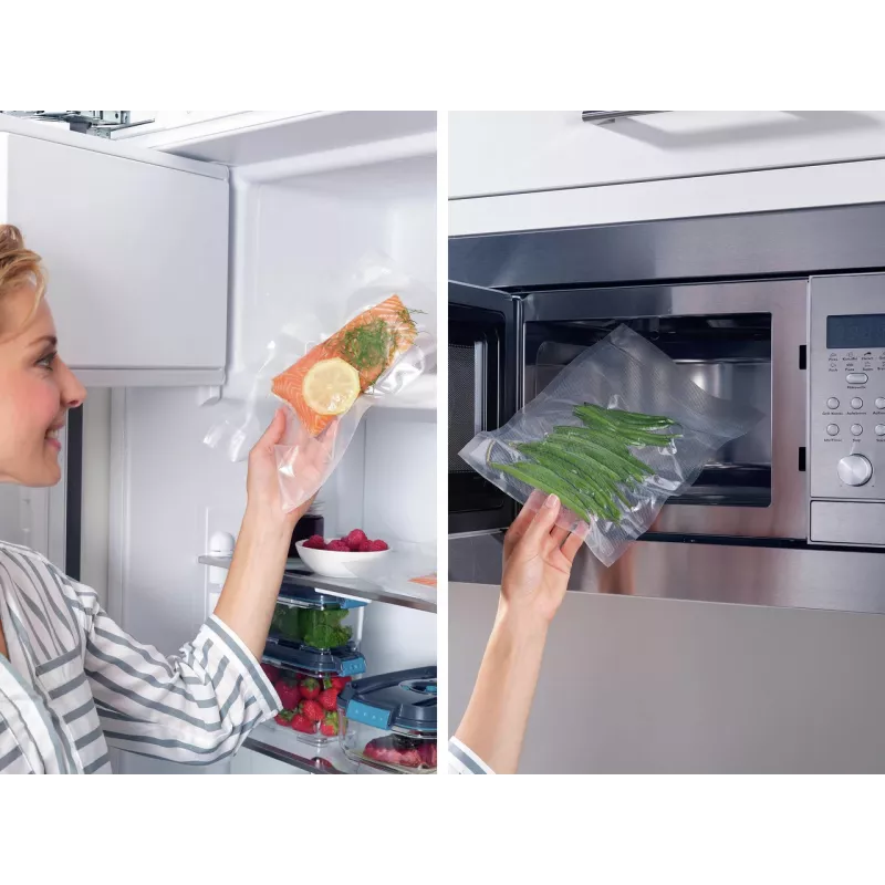 LEIFHEIT Vacuum Sealer Bags 50-Pack 20x30 cm, BPA-Free, Sous-Vide & Freezer Safe, Universal Fit
