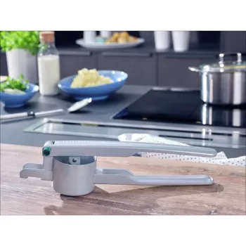 LEIFHEIT Potato and Dumpling Spätzle Press with Stainless Steel Lever Mechanism, Integrated Pot Hook, Dishwasher Safe
