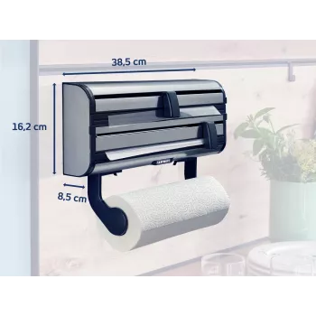 LEIFHEIT Parat Royal Wall-Mounted Dispenser for Paper, Foil & Film, White/Silver