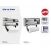 LEIFHEIT Parat Royal Wall-Mounted Dispenser for Paper, Foil & Film, White/Silver