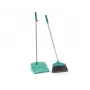 LEIFHEIT Long-handled Scrubbing Scoop and Brush, 120 cm, White/Turquoise