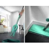 LEIFHEIT Picobello M Micro Duo Floor Wiper with Telescopic Handle, 33 cm Cleaning Width, Green/White