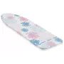 LEIFHEIT Cotton Classic S Ironing Board Cover 112x34 cm, 100% Cotton, Foam Padding, Drawstring Fit, Blue/White Pattern