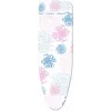 LEIFHEIT Cotton Classic S Ironing Board Cover 112x34 cm, 100% Cotton, Foam Padding, Drawstring Fit, Blue/White Pattern
