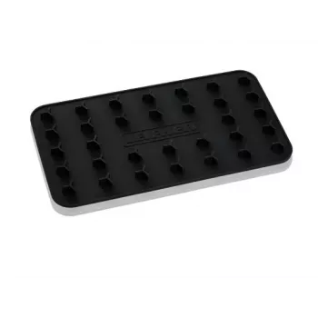 LEIFHEIT Silicone Iron Rest Pad 25.5 x 14 cm, Heat Resistant up to 250°C, Non-Slip, Blue