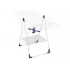 LEIFHEIT Classic 250 Flex Tumble Dryer - 25 m Drying Length, Height-Adjustable Wings, Foldable, White/Blue