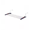 LEIFHEIT Hanging Tumble Dryer Quartett 20, 2m Drying Length, 4 Coated Steel Rods, Foldable, White/Blue