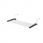LEIFHEIT Hanging Tumble Dryer Quartett 20, 2m Drying Length, 4 Coated Steel Rods, Foldable, White/Blue
