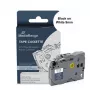 MediaRange Label Tape Cassette for Brother TZ-N221/TZe-NX221, 9mm x 8m, Black on White