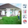 LEIFHEIT Linomatic 400 Easy Rotary Tumble Dryer 40 m, Aluminium, Silver/Blue