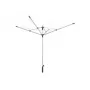 LEIFHEIT LinoPush 500 Rotary Tumble Dryer, 50 m Drying Line, Aluminium, Push-Button, Ground Socket Included