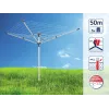 LEIFHEIT LinoPush 500 Rotary Tumble Dryer, 50 m Drying Line, Aluminium, Push-Button, Ground Socket Included