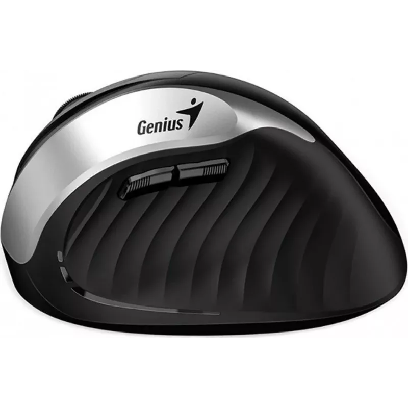 UNITEK Genius Ergo 8250S Wireless Ergonomic Mouse, 1600 DPI, Black-Silver