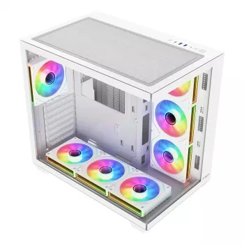 FSP Fortron M341-WA Mid-Tower PC Case with Tempered Glass and 4 ARGB Fans