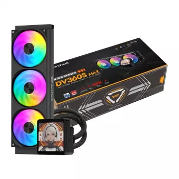 DarkFlash DV360S MAX 360mm ARGB AIO Liquid CPU Cooler - Black