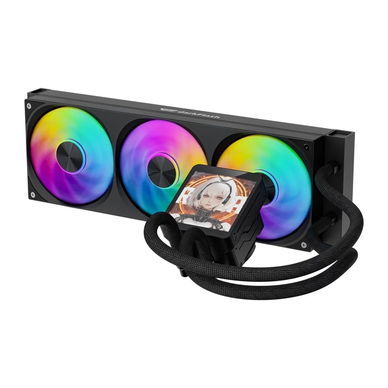 DarkFlash DV360S MAX 360mm ARGB AIO Liquid CPU Cooler - Black
