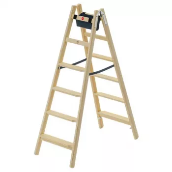 HAILO Double-Sided Ladder H77 ComfortLine Wooden 2x6 Steps
