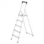 Hailo L40 StandardLine 4-Step Aluminium Safety Step Ladder with Multi-Function Tray, 150 kg Load Capacity, EN 131