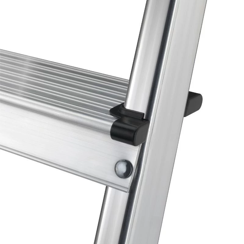 Hailo L40 StandardLine 4-Step Aluminium Safety Step Ladder with Multi-Function Tray, 150 kg Load Capacity, EN 131