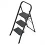 HAILO K44 StandardLine Folding Step Bench, 3 Steps, Safety Handle, Black, 150 kg