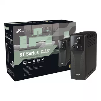 FSP ST 850 Tower 850VA 510W Line-Interactive UPS with RJ45 Protection and 4 Schuko Outlets