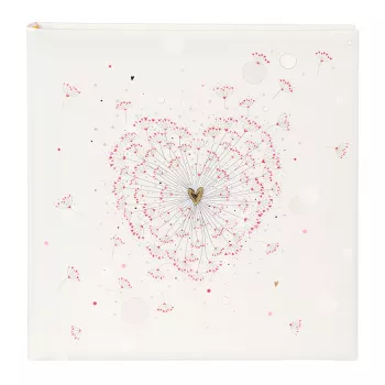Goldbuch Golden Heart Wedding Photo Album 30x31 cm, 60 White Pages, Gold Foil Hearts 08 062