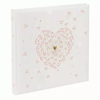 Goldbuch Golden Heart Wedding Photo Album 30x31 cm, 60 White Pages, Gold Foil Hearts 08 062