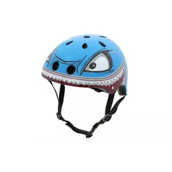 Hornit Shark Kids Cycling Helmet with LED Light, Blue/Grey, 48-53 cm