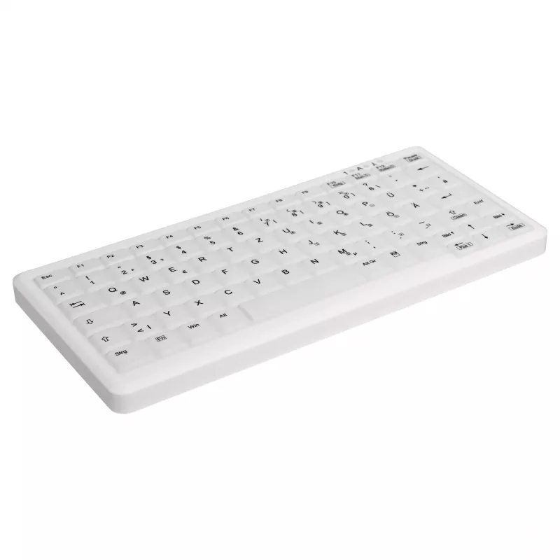 CONTOUR DESIGN Active Key MedicalKey AK-C4110 Wireless Keyboard, QWERTZ DE, White, IP68 Disinfectable, Rechargeable