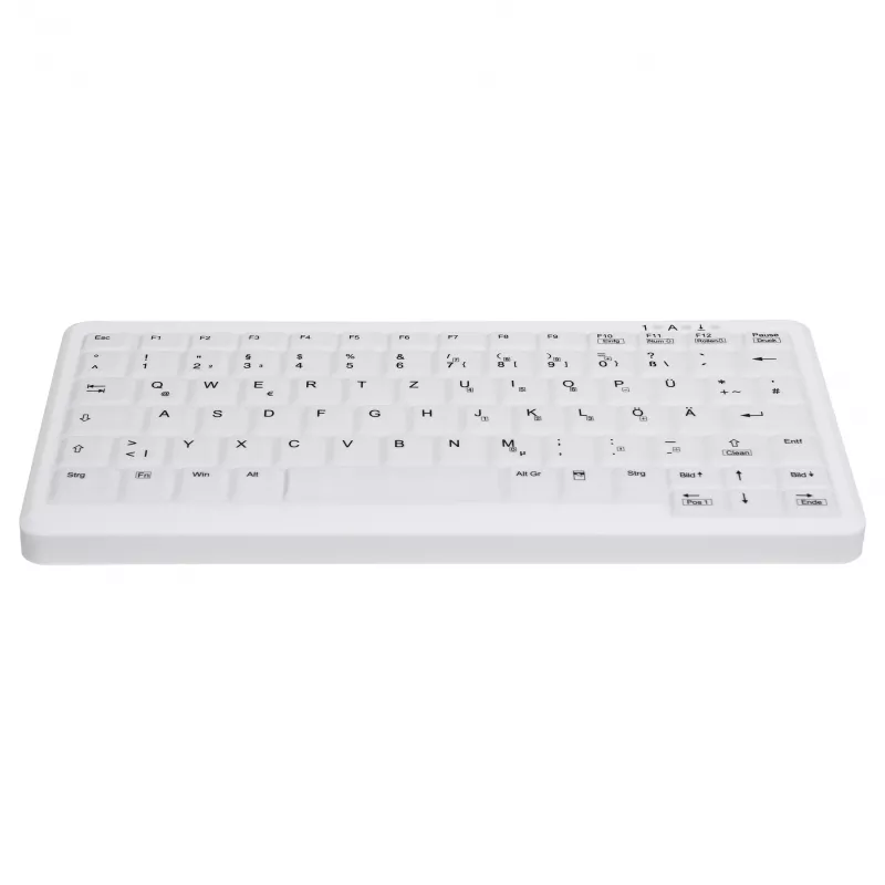 CONTOUR DESIGN Active Key MedicalKey AK-C4110 Wireless Keyboard, QWERTZ DE, White, IP68 Disinfectable, Rechargeable