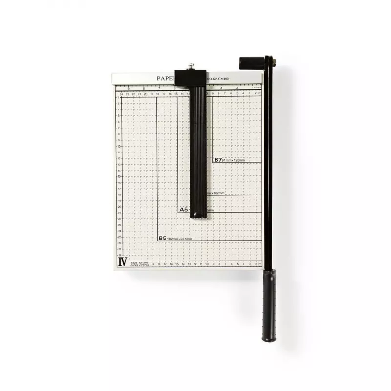 Nedis PACU110A4 Rotary Paper Cutter A4 10 Sheets Black Grey