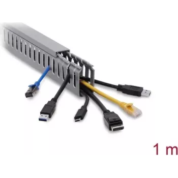 Delock Wiring Duct 25 x 50 mm, Length 1 m, Grey