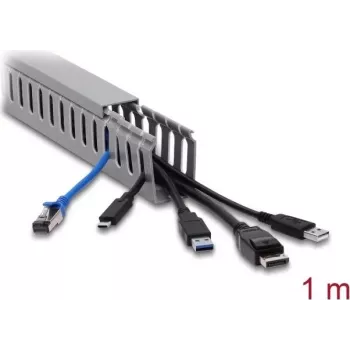 Delock Wiring Duct 30 x 50 mm, 1 m, Grey