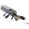 Delock Cable Duct 50 x 50 mm, Length 1 m, Grey