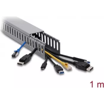 Delock Cable Duct 50 x 50 mm, Length 1 m, Grey