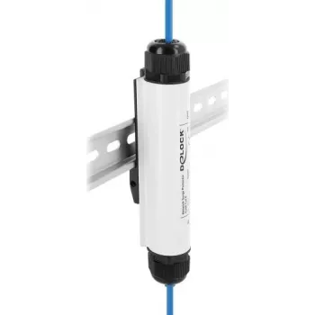 Delock Network Surge Protector RJ45 Outdoor IP67 DIN Rail Mount