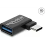 Delock USB 10 Gbps USB Type-C™ Male to USB Type-A Female Adapter, Left Angled