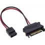 InLine® SATA Power Adapter Cable, SATA Female to SlimSATA Male, 0.15 m