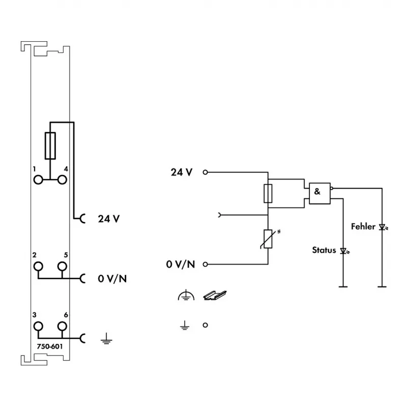 WAGO 750-601 Digital Output Module 24VDC 2-Channel M12 IP20