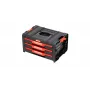 QBRICK SYSTEM PRO DRAWER 3 Toolbox 2.0 Basic Modular Storage Unit with 3 Shallow Drawers, Black/Red, Metal Slides, 15kg Total Load