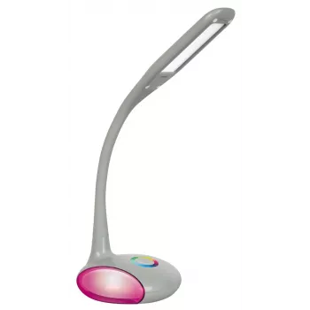 Activejet VENUS RGB Grey LED Desk Lamp with Colour-Changing Base and USB Charging