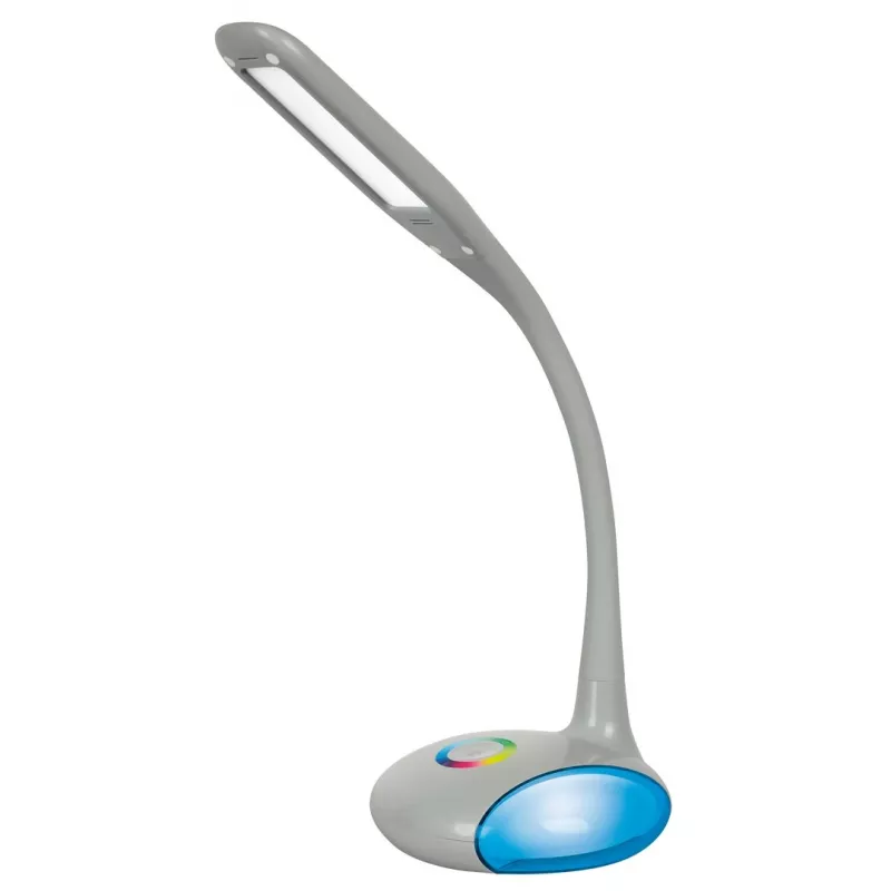 Activejet VENUS RGB Grey LED Desk Lamp with Colour-Changing Base and USB Charging