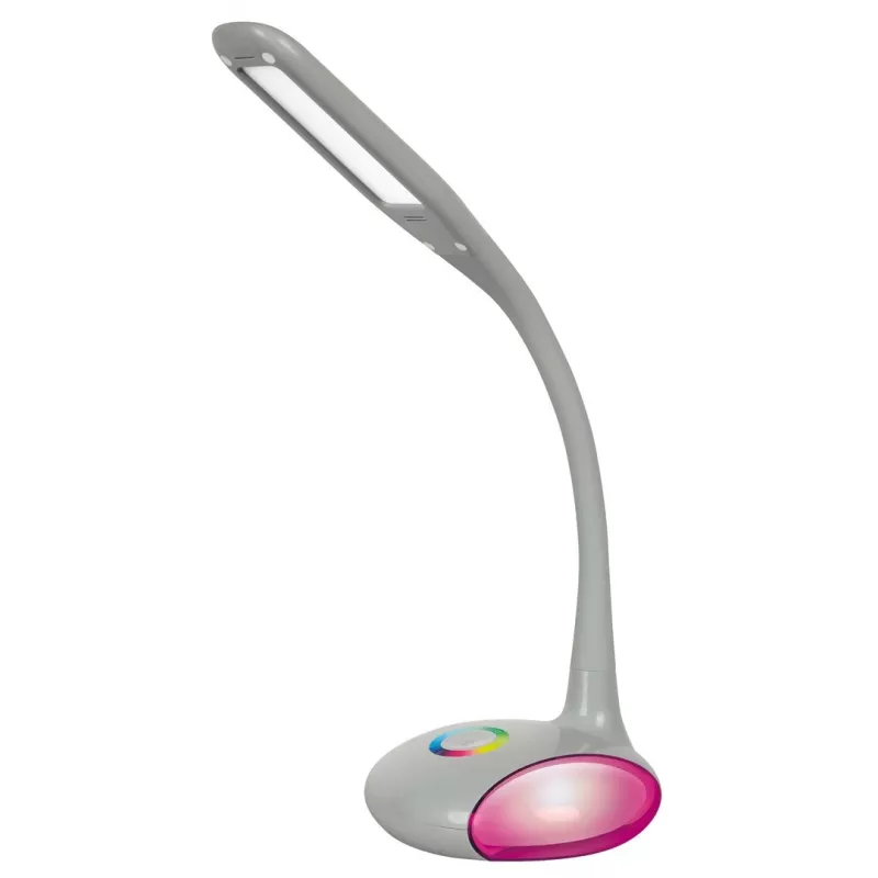 Activejet VENUS RGB Grey LED Desk Lamp with Colour-Changing Base and USB Charging
