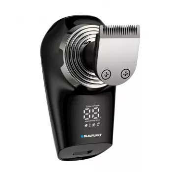 Blaupunkt MSH601 Rotary Shaver 3-Head Wet & Dry Electric Razor with Pop-up Trimmer, LED Battery Indicator, Travel Lock, IPX7 Waterproof, 60 min Cordless Runtime, Black/Silver