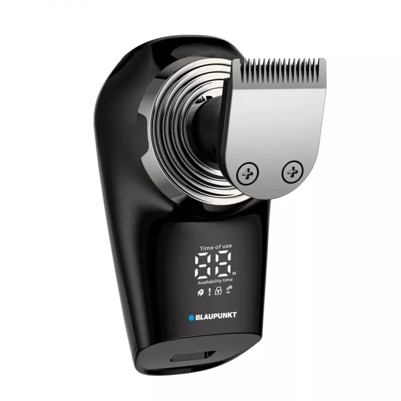 Blaupunkt MSH601 Rotary Shaver 3-Head Wet & Dry Electric Razor with Pop-up Trimmer, LED Battery Indicator, Travel Lock, IPX7 Waterproof, 60 min Cordless Runtime, Black/Silver